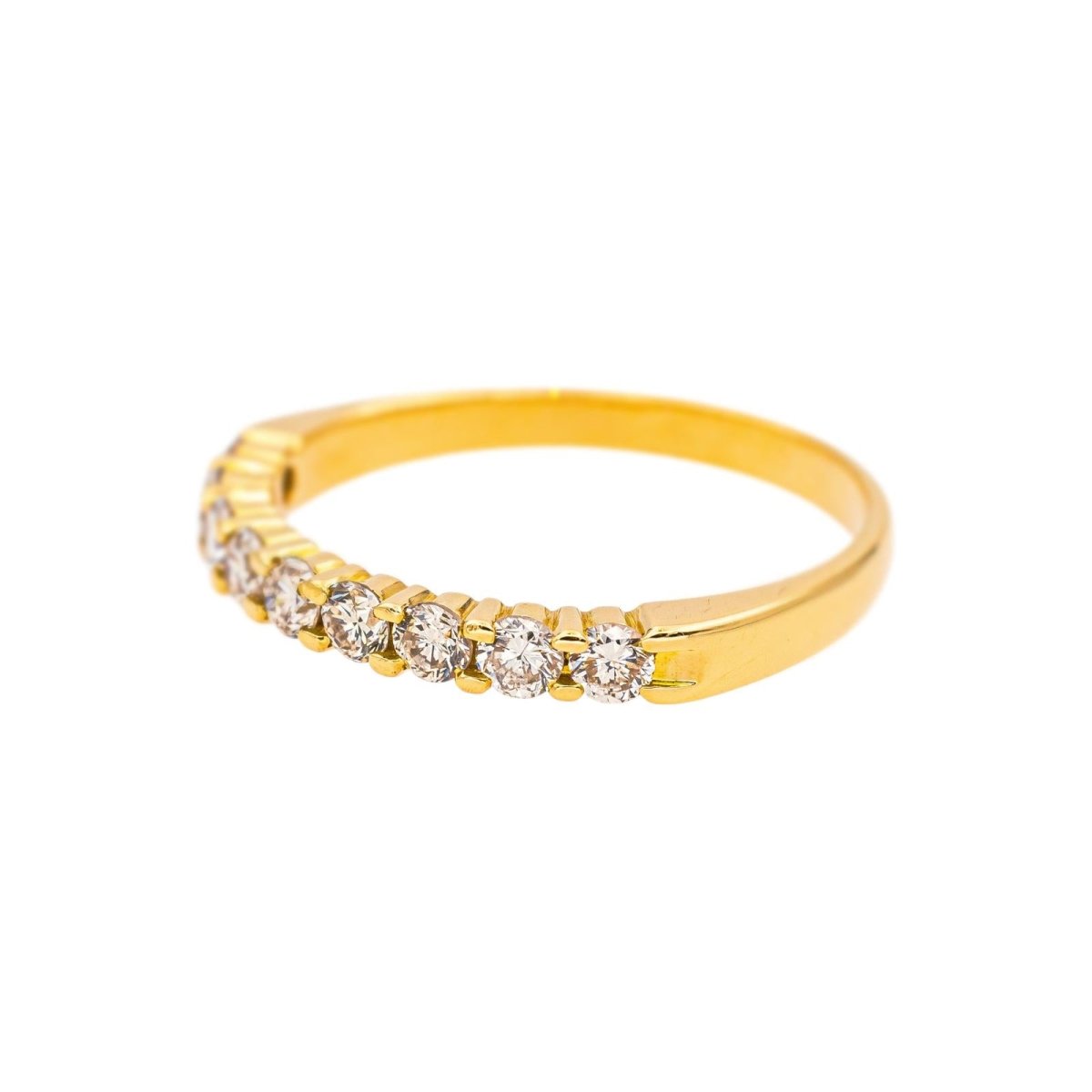 Bague Alliance en or jaune et diamants - Castafiore