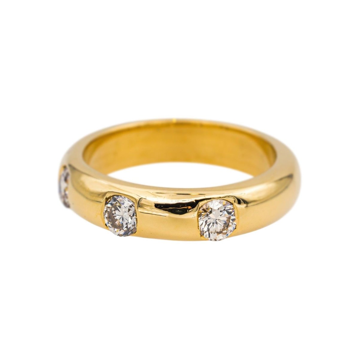 Bague Alliance en or jaune et diamants - Castafiore