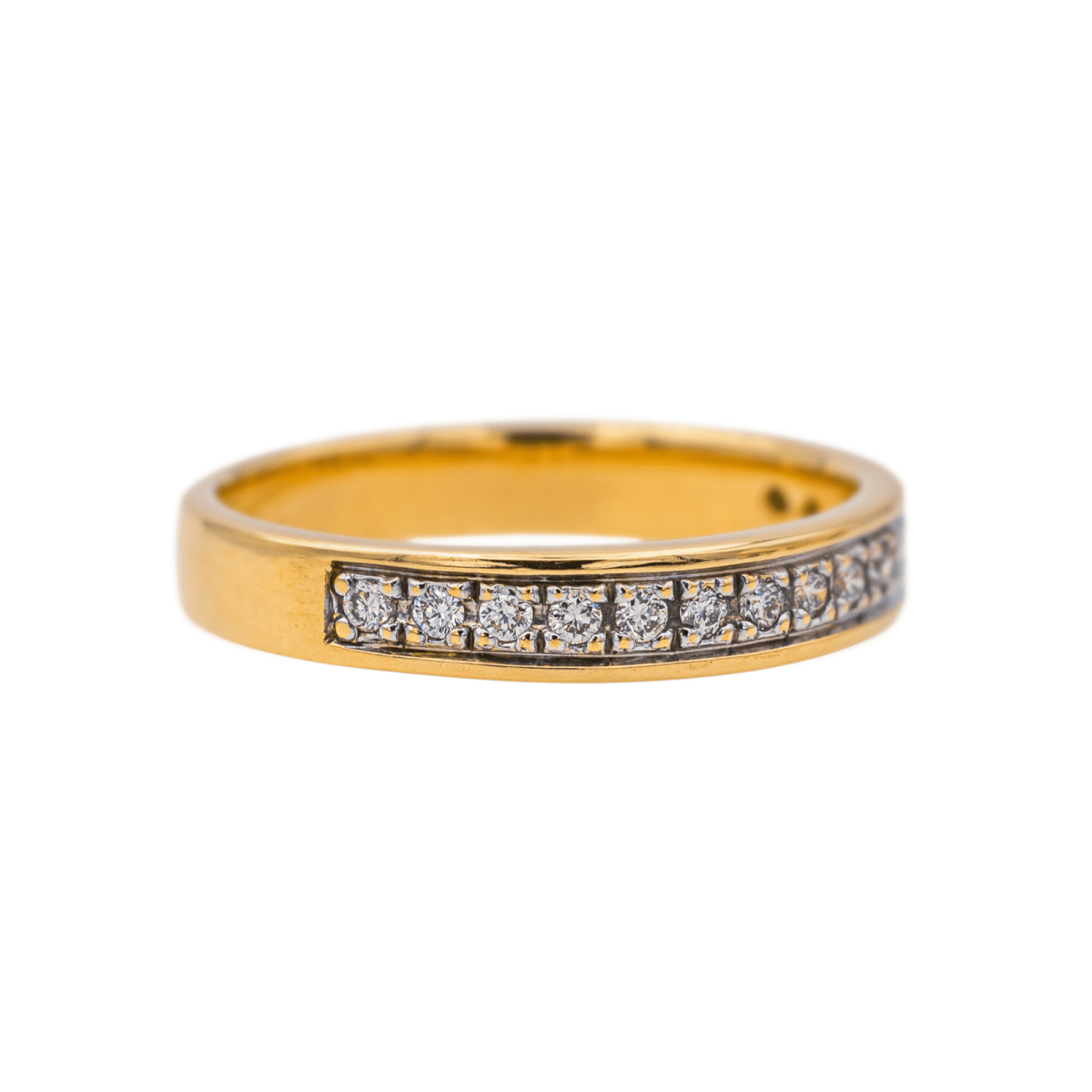 Bague Alliance en or jaune et diamants - Castafiore