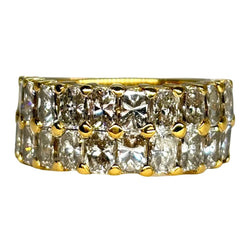 Bague Alliance en or jaune et diamants - Castafiore