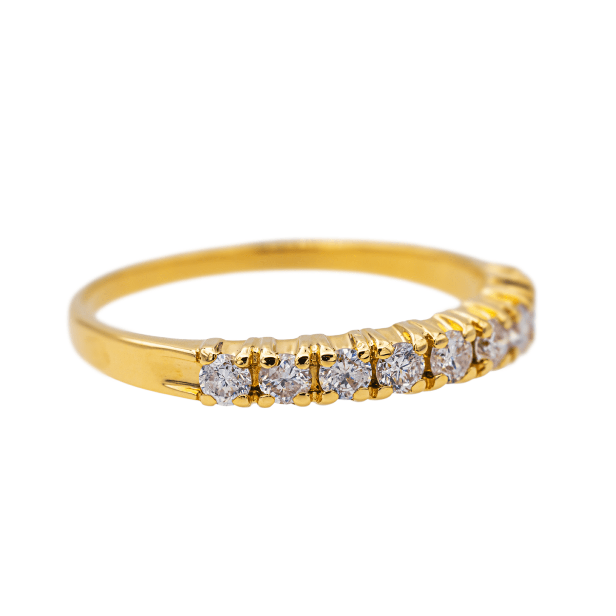 Bague Alliance en or jaune et diamants - Castafiore
