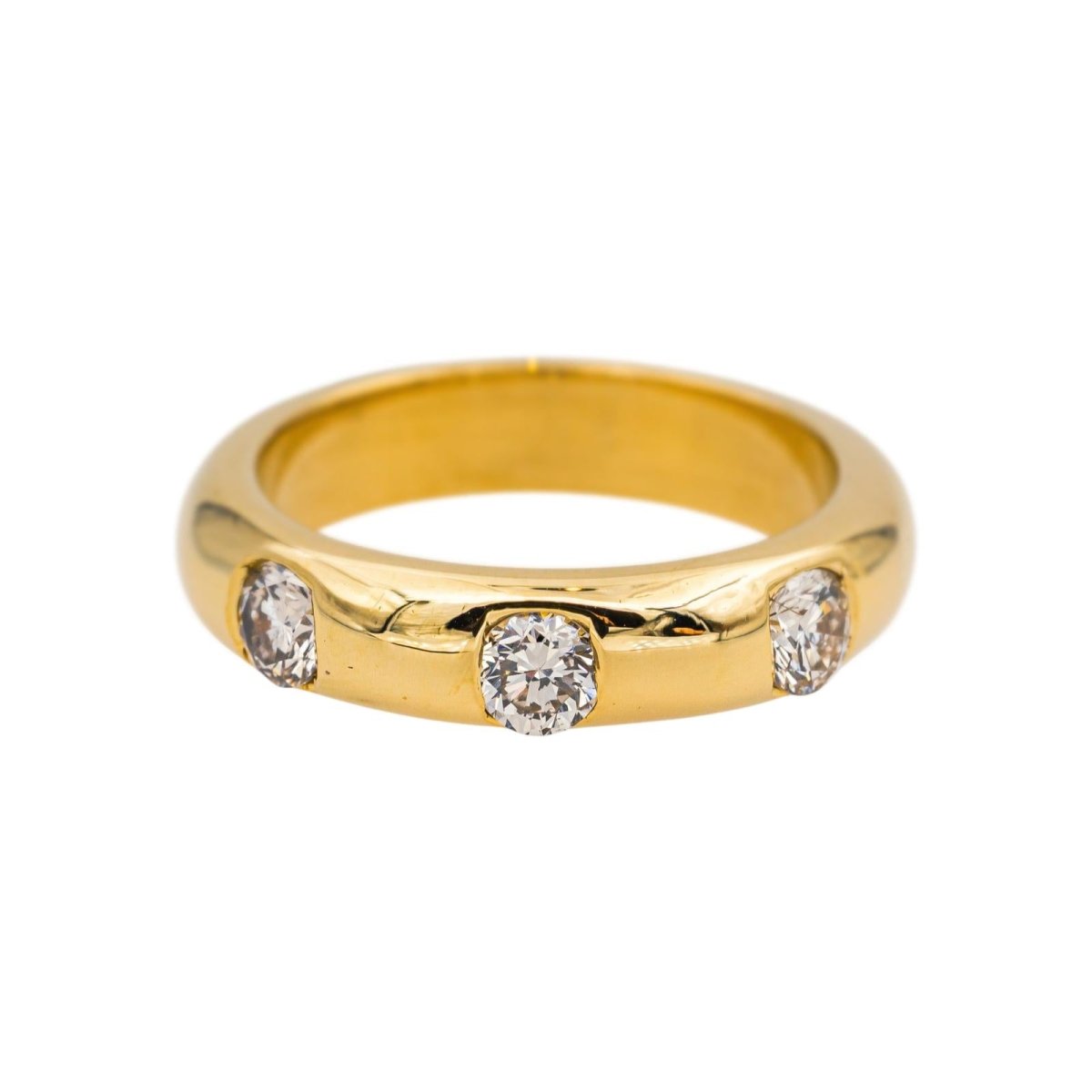 Bague Alliance en or jaune et diamants - Castafiore