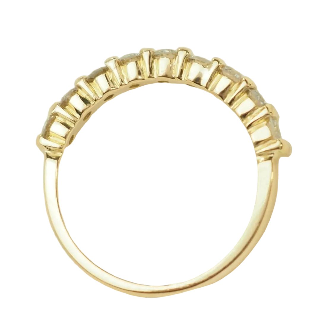 Bague Alliance en or jaune et diamants - Castafiore