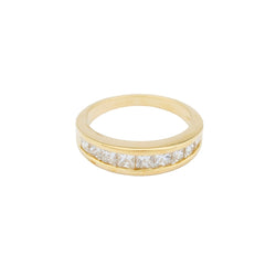 Bague Alliance en or jaune et diamants - Castafiore