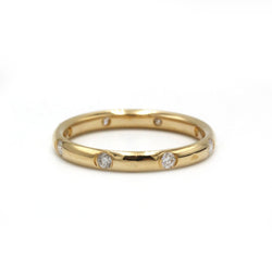 Bague Alliance en or jaune et diamants - Castafiore