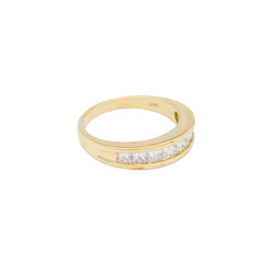Bague Alliance en or jaune et diamants - Castafiore