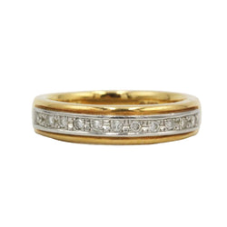 Bague Alliance en or jaune, platine et diamants - Castafiore