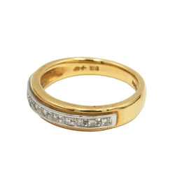 Bague Alliance en or jaune, platine et diamants - Castafiore