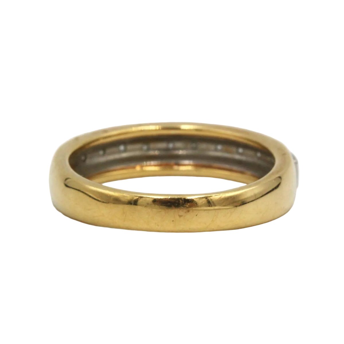 Bague Alliance en or jaune, platine et diamants - Castafiore