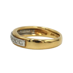 Bague Alliance en or jaune, platine et diamants - Castafiore