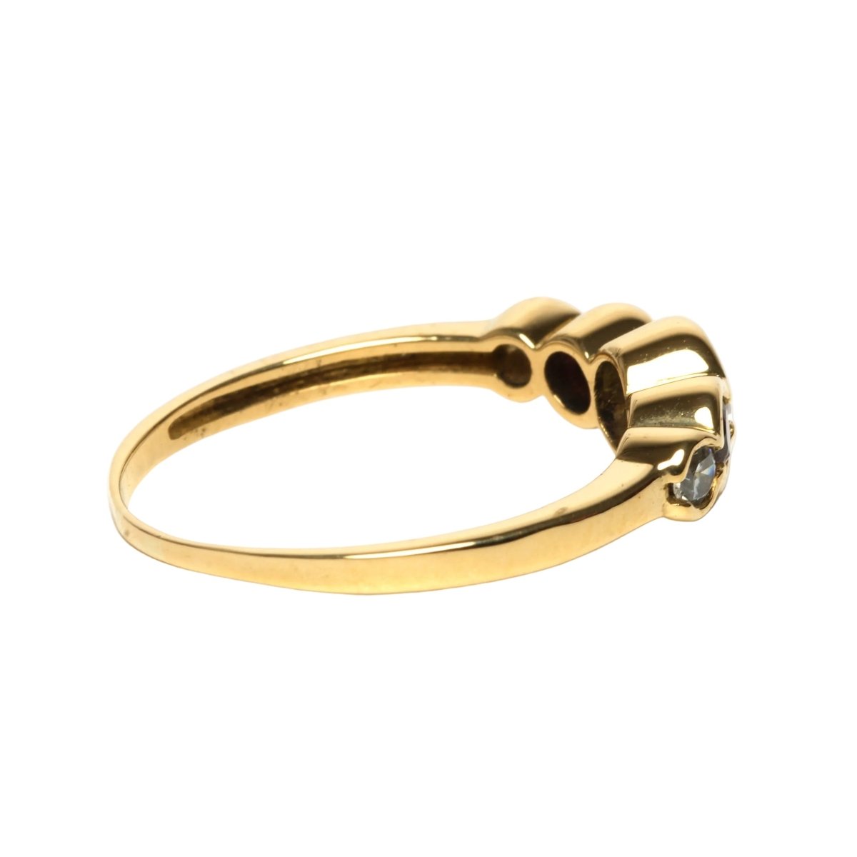 Bague Alliance en or jaune, rubis et diamants - Castafiore
