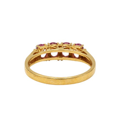 Bague Alliance en or jaune, saphirs et diamants - Castafiore