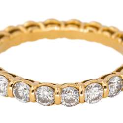 Bague Alliance en or rose et diamants - Castafiore