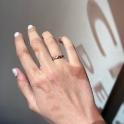 Bague Alliance en or rose et diamants - Castafiore