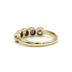 Bague Alliance en or, rubis et diamants - Castafiore