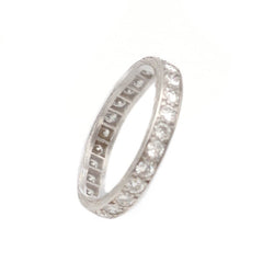 Bague Alliance en platine et diamants - Castafiore