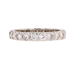 Bague Alliance en platine et diamants - Castafiore