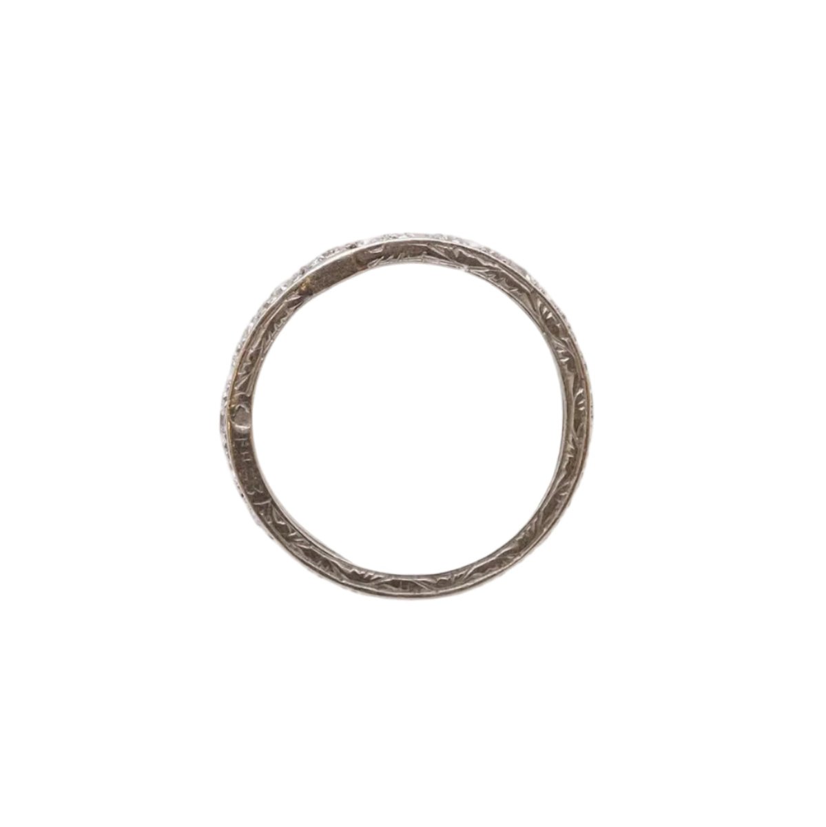 Bague Alliance en platine et diamants - Castafiore