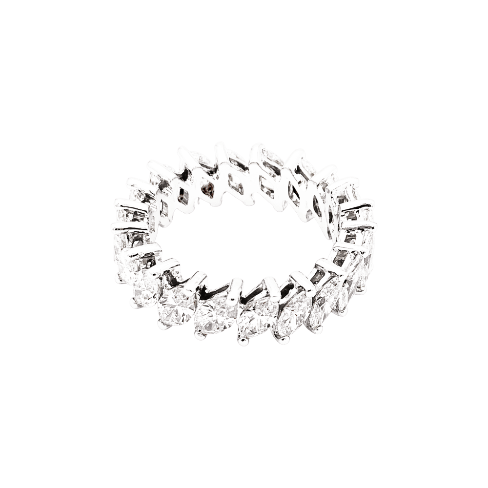 Bague Alliance en platine et diamants - Castafiore