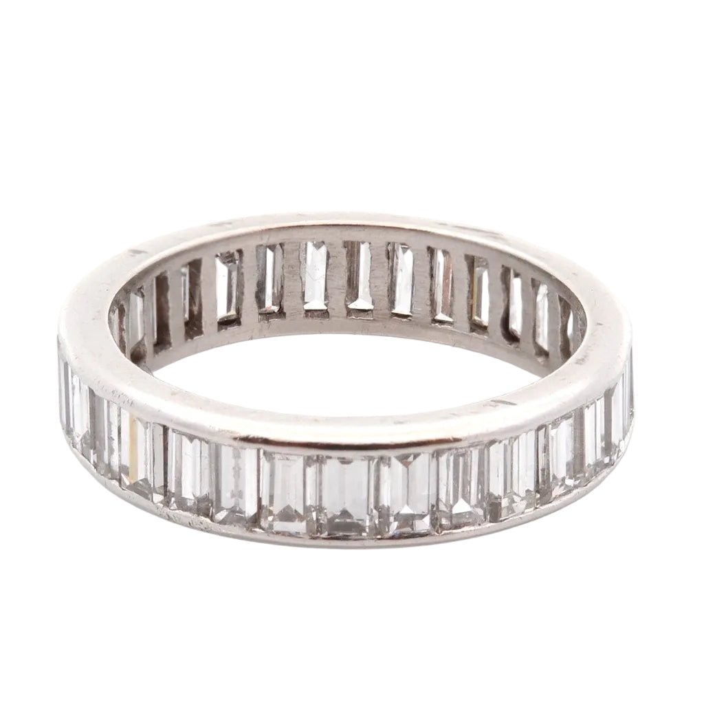 Bague Alliance en platine et diamants - Castafiore