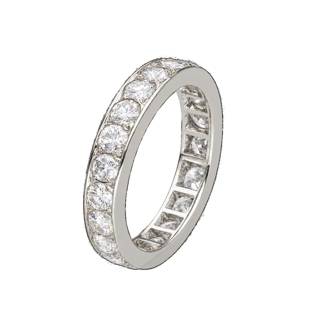 Bague Alliance en platine et diamants - Castafiore