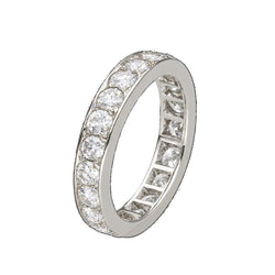 Bague Alliance en platine et diamants - Castafiore