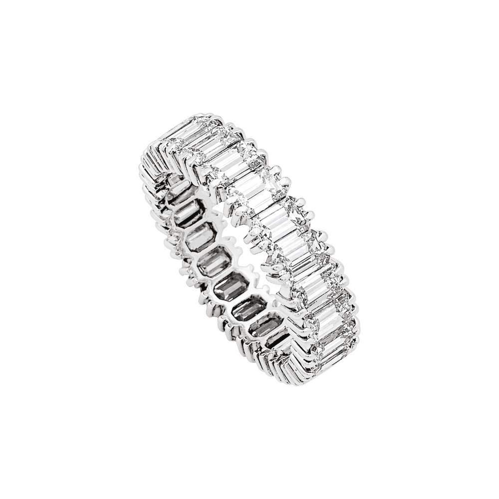 Bague Alliance en platine et diamants - Castafiore