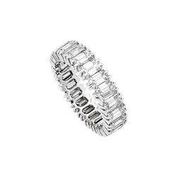Bague Alliance en platine et diamants - Castafiore