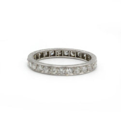 Bague Alliance en platine et diamants - Castafiore