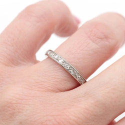 Bague Alliance en platine et diamants - Castafiore