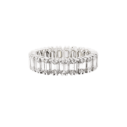 Bague Alliance en platine et diamants - Castafiore