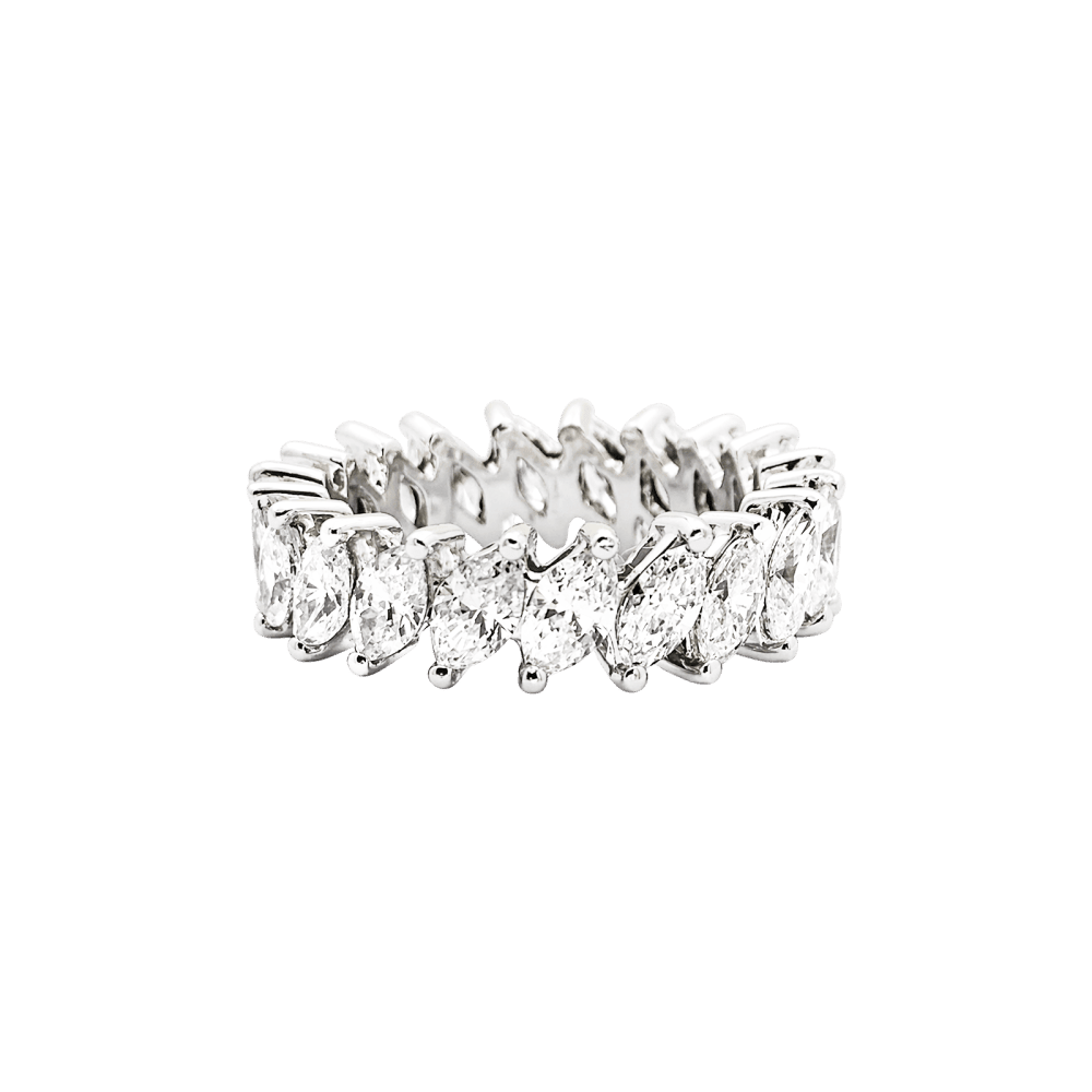 Bague Alliance en platine et diamants - Castafiore