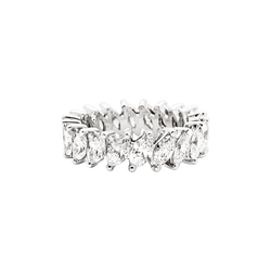 Bague Alliance en platine et diamants - Castafiore