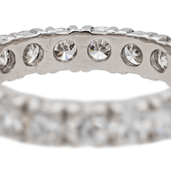 Bague Alliance en platine et diamants - Castafiore