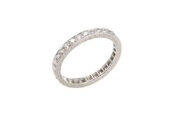 Bague Alliance en platine et diamants - Castafiore