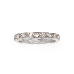 Bague Alliance en platine et diamants - Castafiore