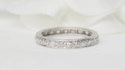 Bague Alliance en platine et diamants - Castafiore