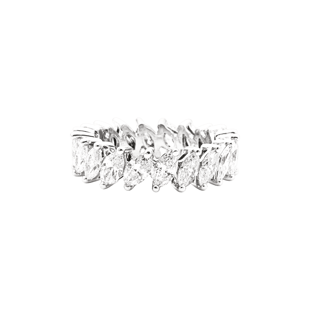 Bague Alliance en platine et diamants - Castafiore