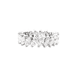 Bague Alliance en platine et diamants - Castafiore