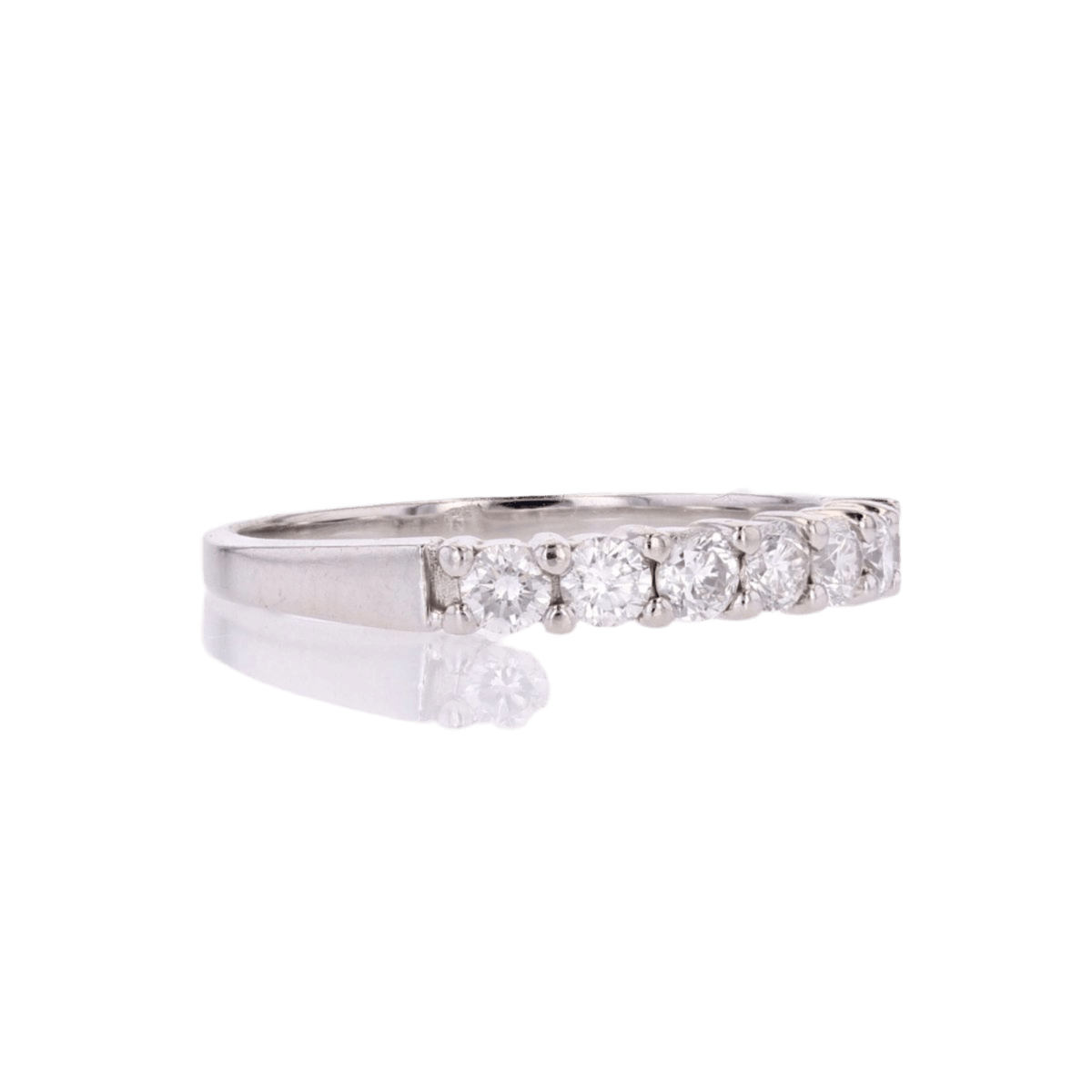 Bague Alliance en platine et diamants - Castafiore