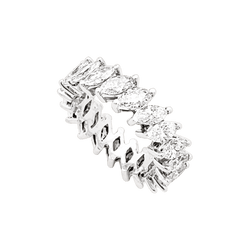 Bague Alliance en platine et diamants - Castafiore