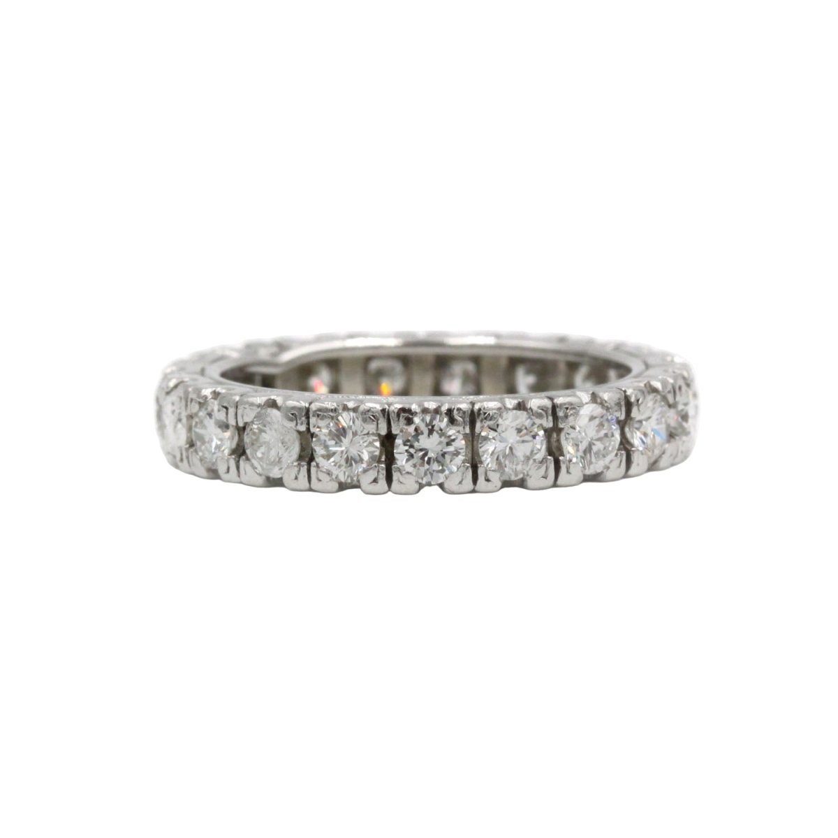 Bague Alliance en platine et diamants - Castafiore