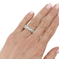 Bague Alliance en platine et diamants - Castafiore
