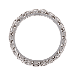 Bague Alliance en platine et diamants - Castafiore