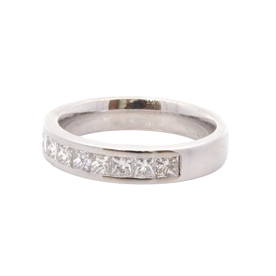 Bague Alliance en platine et diamants - Castafiore