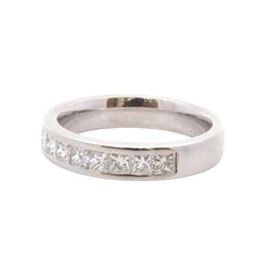 Bague Alliance en platine et diamants - Castafiore