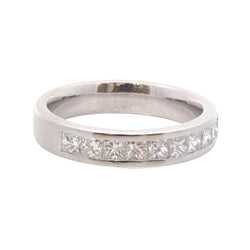 Bague Alliance en platine et diamants - Castafiore
