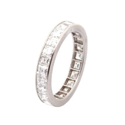 Bague Alliance en platine et diamants - Castafiore