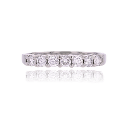 Bague Alliance en platine et diamants - Castafiore