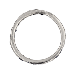 Bague Alliance en platine, saphirs et diamants - Castafiore